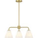 Blair 3 Light 24 inch Warm Brass Chandelier Ceiling Light